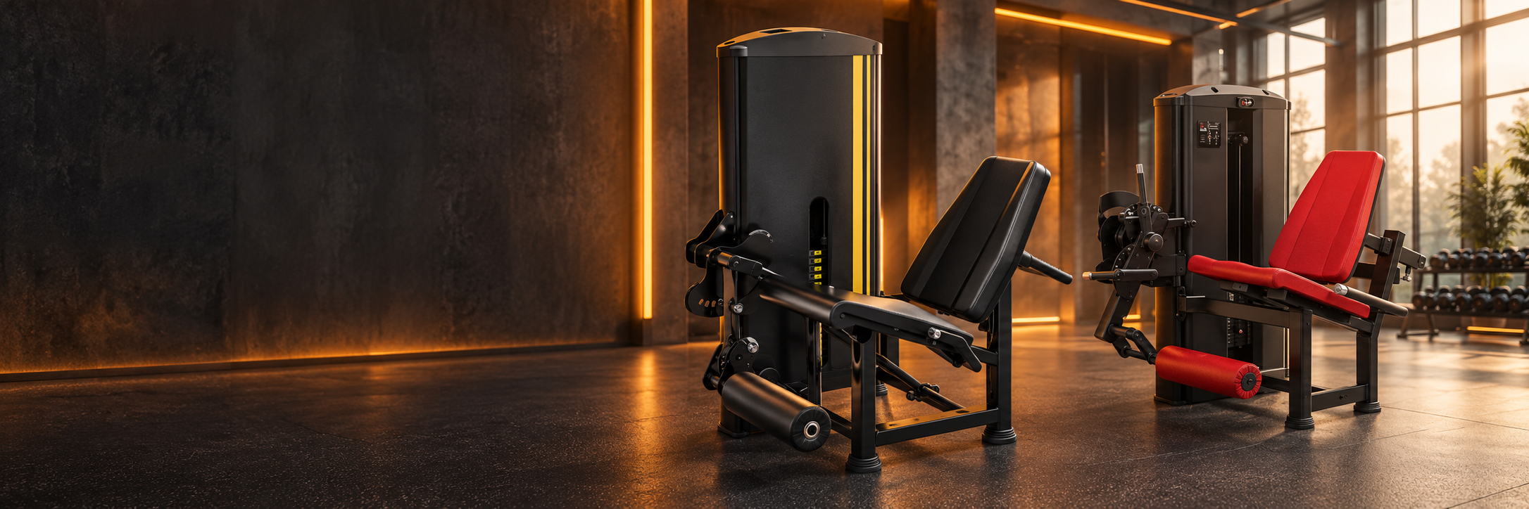 Ambiente ilustrativo com equipamentos fitness